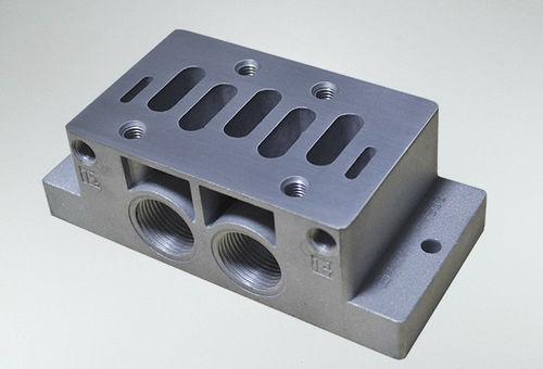 single-valve manifold / aluminum / for gas / for compressed air