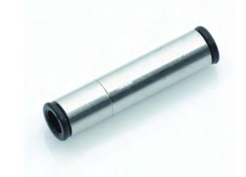 hydraulic adapter / for hose / nickel-plated brass / straight