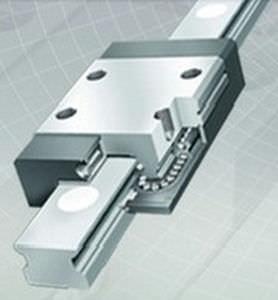 six-row recirculating ball-bearing linear guide / plastic