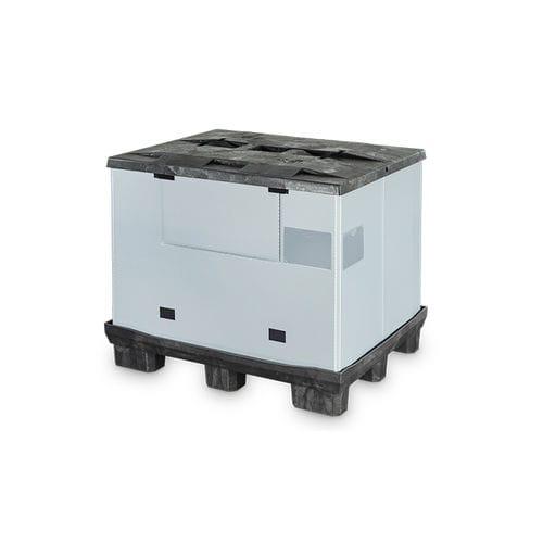 stacking pallet box / plastic / with lid