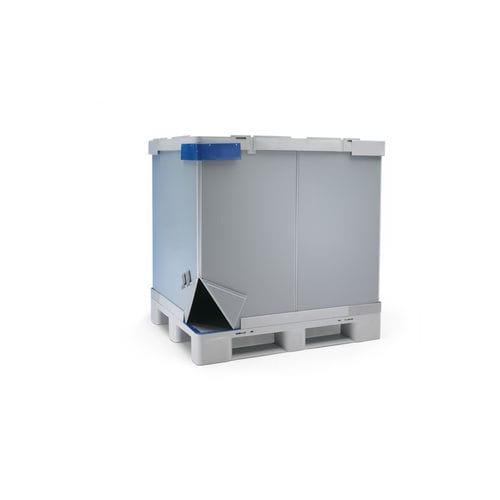 stacking pallet box / plastic / folding