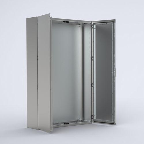 protective cabinet / floor-mounted / double-door / stainless steel