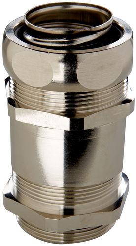 threaded fitting / security / straight / nickel-plated brass