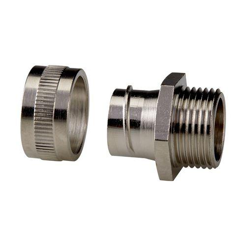 threaded fitting / straight / stainless steel / for cables