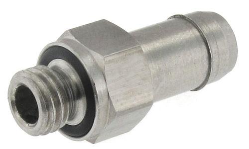 splined fitting / straight / stainless steel