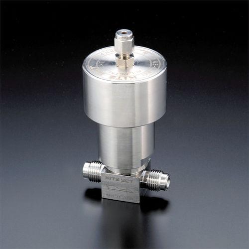 high-temperature valve / diaphragm / pneumatic / stainless steel