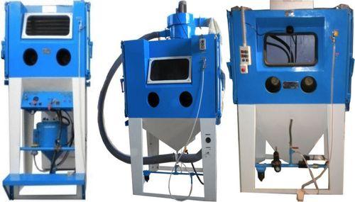 pressure blast cabinet / suction / manual / rotary drum