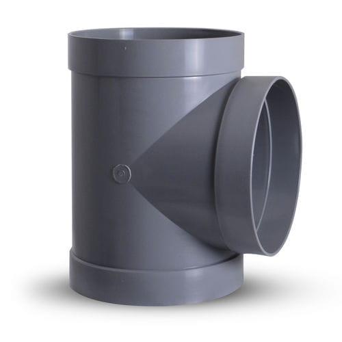 non-threaded fitting / T / plastic / for plastic pipe