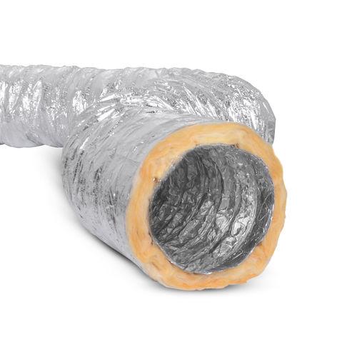 flexible air duct / aluminum / polyester / thermally-insulated