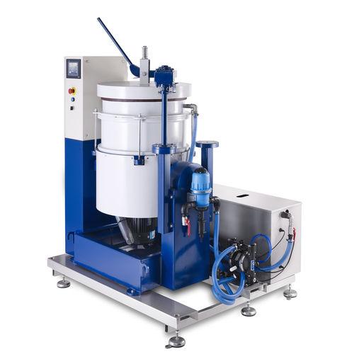 centrifugal disc vibratory finishing machine / deburring / semi-automatic