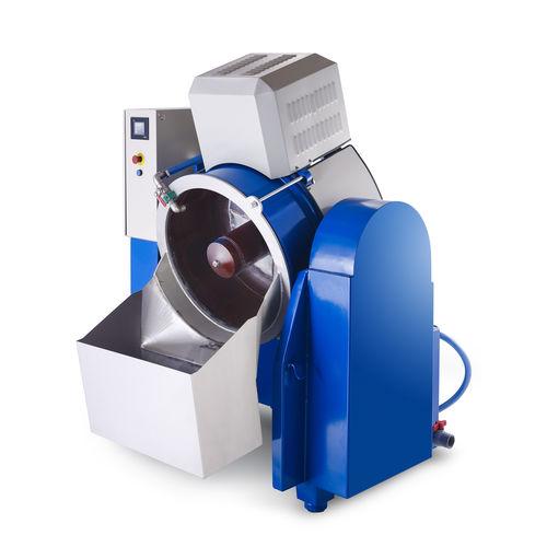 centrifugal disc vibratory finishing machine / deburring / industrial / semi-automatic