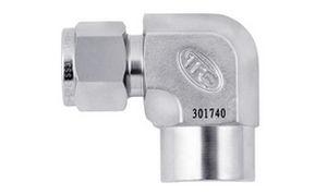 weld fitting / female / 90° angle / stainless steel