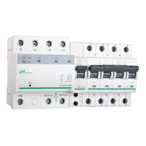 modular circuit breaker / with Type-2 surge arrester / DIN rail / molded case