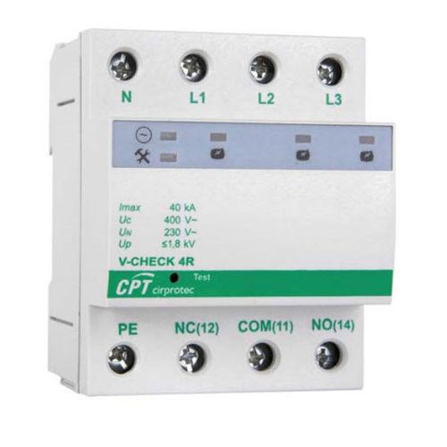 three-phase circuit breaker / modular / with Type-2 surge arrester / molded case