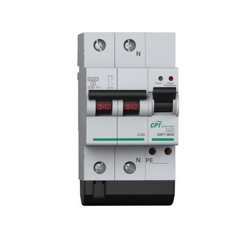 circuit breaker with Type-2 surge arrester / mini / molded case / compact