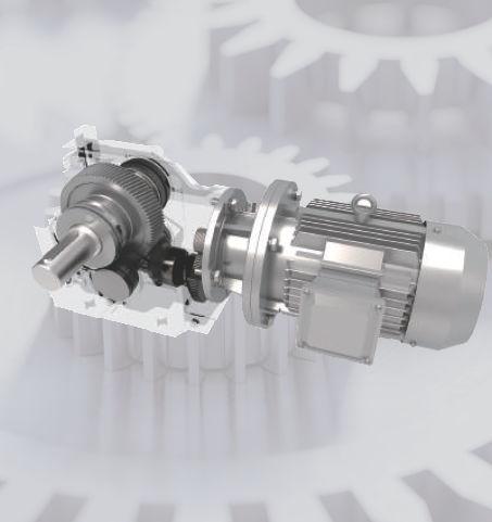 right-angle gear-motor / bevel / helical / precision