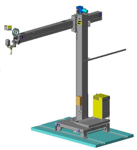 pillar jib crane / modular / for welding