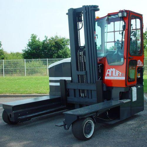 electric forklift / lateral / multi-directional / with super-elastic tires