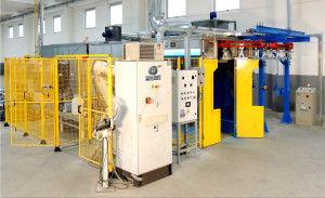 automatic powder coating booth / filter / electrostatic