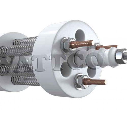 immersion heater / for liquids / pipe / flange