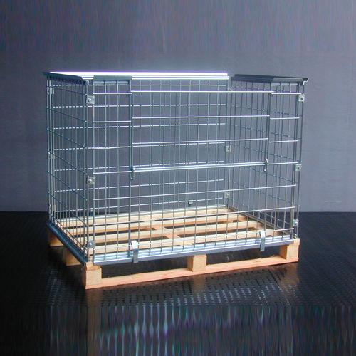 metal pallet box / storage / folding / wire mesh