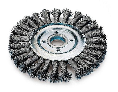 circular brush / for grinding processes / cleaning / wire