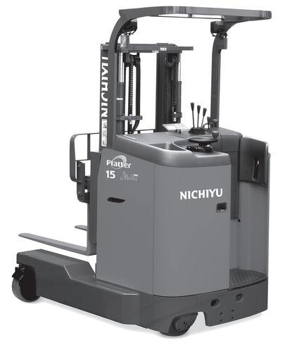electric reach truck / stand-on / multi-directional / handling