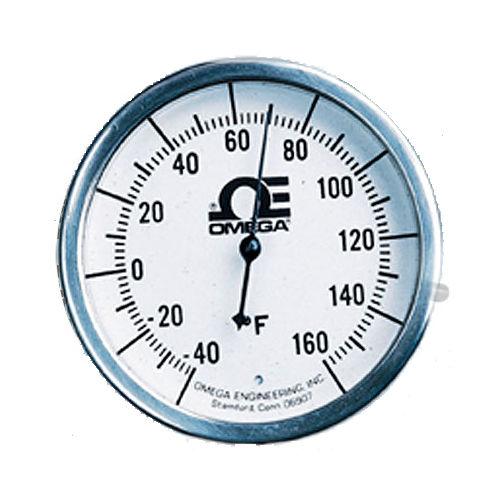 dial thermometer / probe / bimetallic / stainless steel