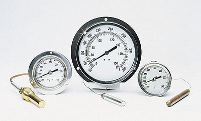 dial thermometer / gas / flange / industrial