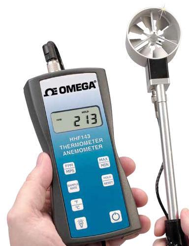 vane thermo-anemometer / portable