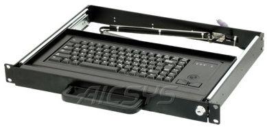 rack drawer keyboard / panel-mount / 84-key / with trackball