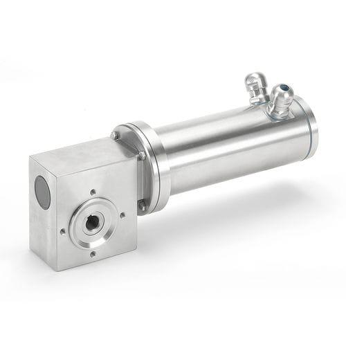 brushless servo-gearmotor / orthogonal / worm / stainless steel