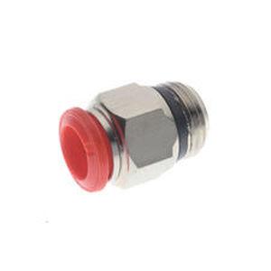 push-in fitting / male / threaded / straight
