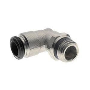 push-in fitting / male / threaded / elbow