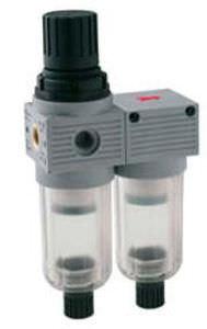 compressed air filter-regulator / vertical / miniature / coalescing