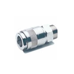 male quick coupling / straight / nickel-plated brass / for hoses