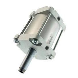 magnetic piston cylinder / with through rod / double-acting / compact