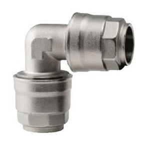 push-in fitting / 90° angle / nickel-plated brass / for tubes