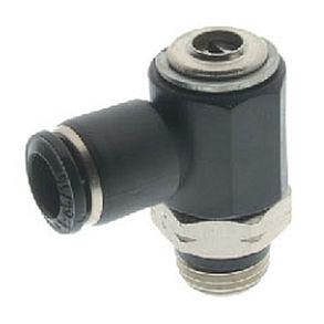 threaded fitting / elbow / for tubes / for compressed air