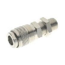 bulkhead quick coupling / male / threaded / straight