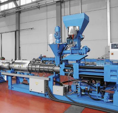 pipe extrusion extruder / for profile extrusion / for PVC / conical twin-screw