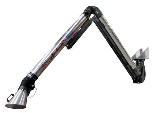 articulated extraction arm / for smoke / stainless steel / for the pharmaceutical industry