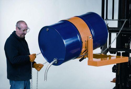 drum emptying system / for forklift trucks