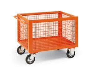 storage cart / wire mesh platform / multipurpose / metal