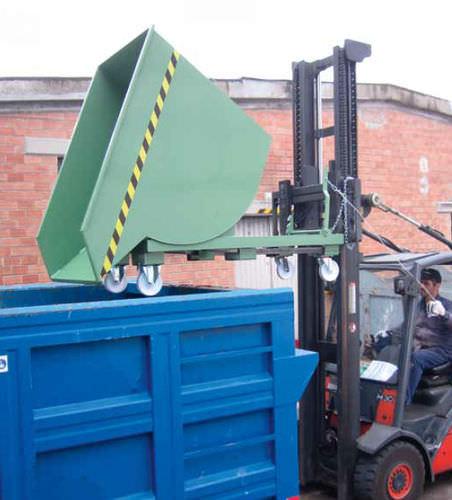 waste self-dumping hopper