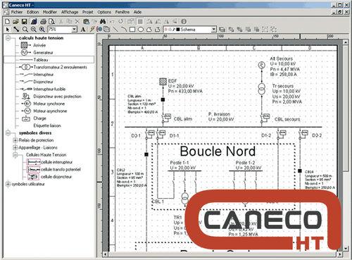 calculation and schematics software for high-voltage installations