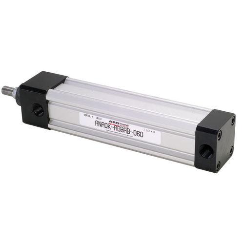 pneumatic cylinder / double-acting / stainless steel / aluminum