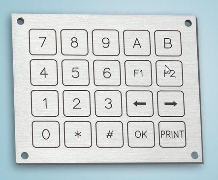 20-keys keypad / built-in / aluminum / stainless steel