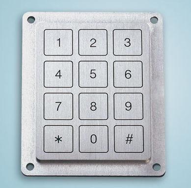 12-key keypad / built-in / aluminum / stainless steel