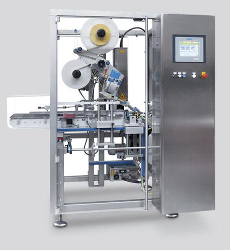 self-adhesive label applicator / in-line / automatic / compact